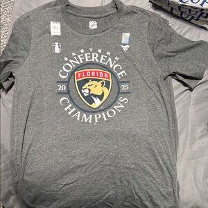 Fanatics Gray Florida Panthers Champions Tee